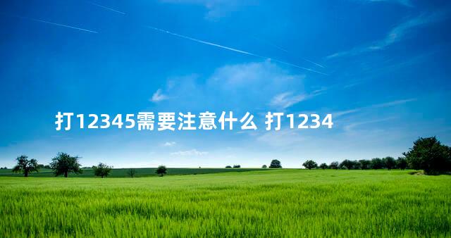 打12345需要注意什么 打12345技巧